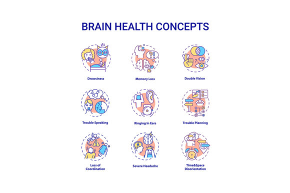 Download Brain Health Concept Icons Set - Icon Collection