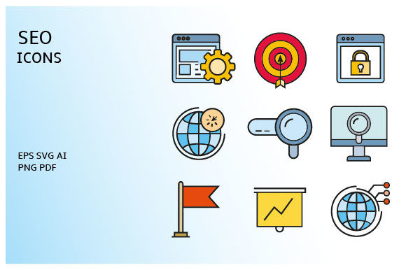 Download Web SEO Icons Vector Set - Icon Collection