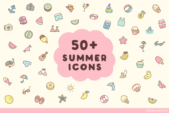Download Doodle Summer Icon Sets - Premium Resources