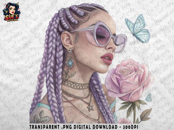 Download Lilac Braided Beauty | Feminine PNG - Beauty Collection