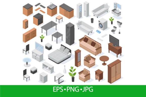 Download Isometric Apartment 3d Furniture, Home - Home Collection