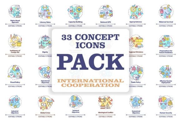 Download International Cooperation Concept Icons - Icon Collection