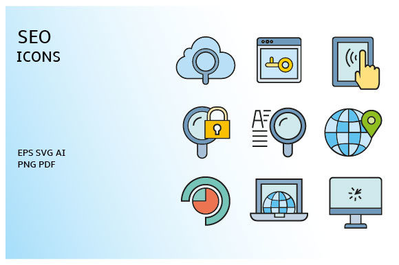 Download Web SEO Icons Vector Set - Icon Collection
