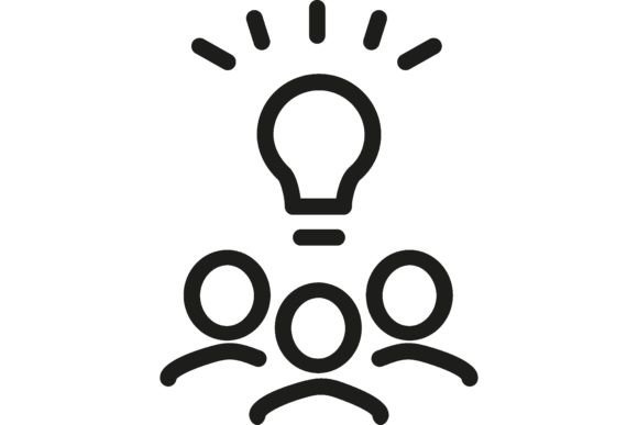 Download Brainstorming Line Icon. Team, Bulb, New - Icon Collection