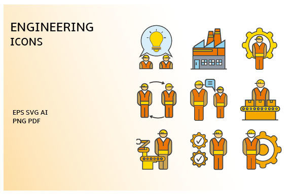 Download Engineering and Manufacturing Icons Set - Icon Collection