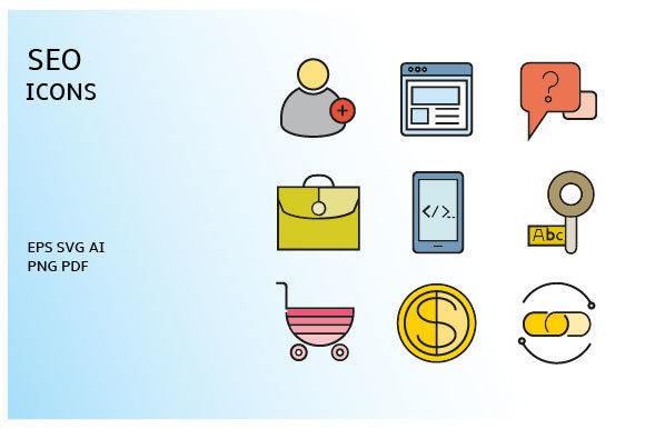Download Web SEO Icons Vector Set - Icon Collection