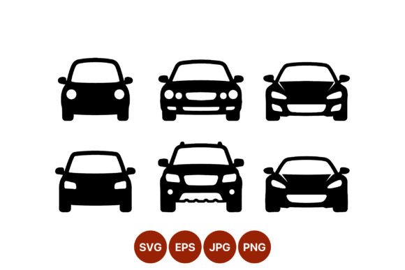 Download Car Silhouette Front View Icon Set - Icon Collection