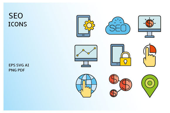 Download Web SEO Icons Vector Set - Icon Collection