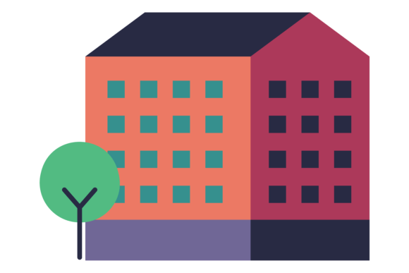 Download Apartment Building Icon. Color City Stre - Icon Collection