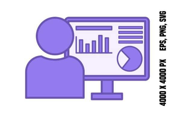 Download Data Analyst Color Icon - Icon Collection