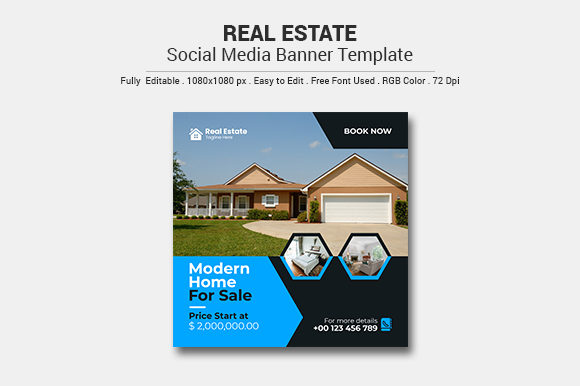 Download Real Estate Marketing Social Banner - Real Collection