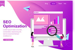 Download Web Page Design for SEO, Teamwork and Business Strategy. Modern Website Vector Illustration - Modern Collection