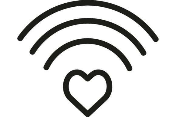 Download Icon of Heart Shaped WiFi Sign. Wireless - Icon Collection