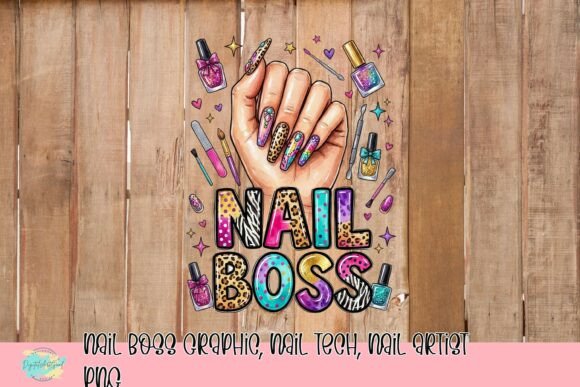 Download Nail Boss Graphic, Nail Tech, Nail Artist PNG - Premium Bundle