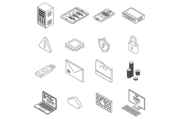 Download Firewall Security Icons Set Vector - Icon Collection