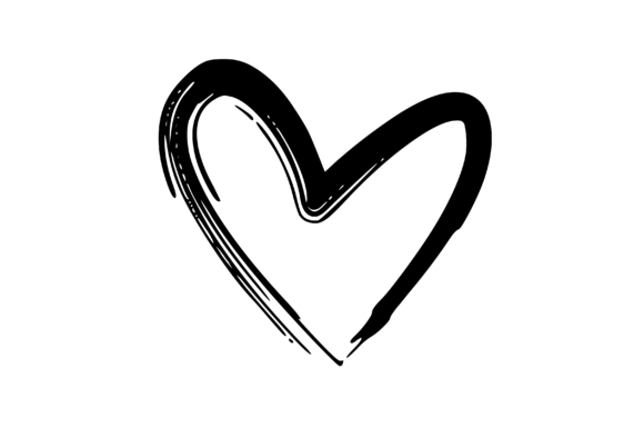 Download Rough Hand Drawn Hearts Graphic Element - Graphic Collection