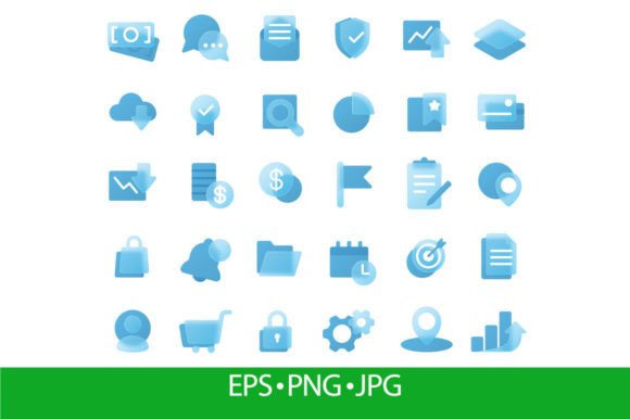 Download Glassmorphism Business Strategy Icons - Icon Collection
