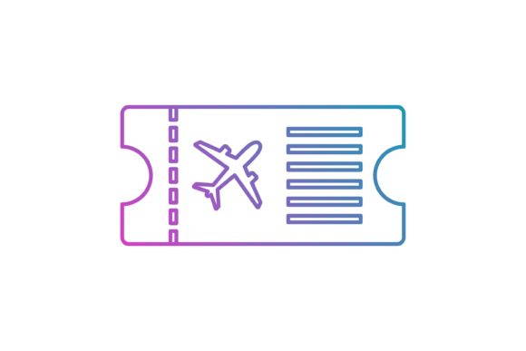 Download Airfare Holiday Icon Gradient - Icon Collection