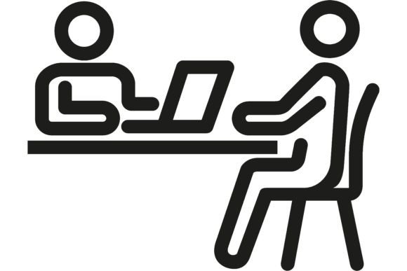Download Interview Line Icon. Client, Agent, Meet - Icon Collection
