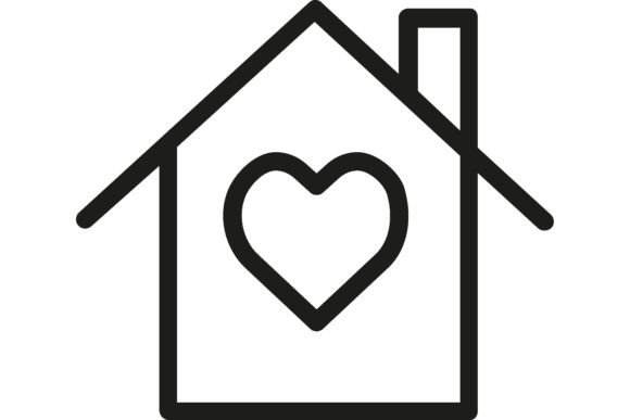Download Donation Clinic Line Icon. House, Heart, - Icon Collection